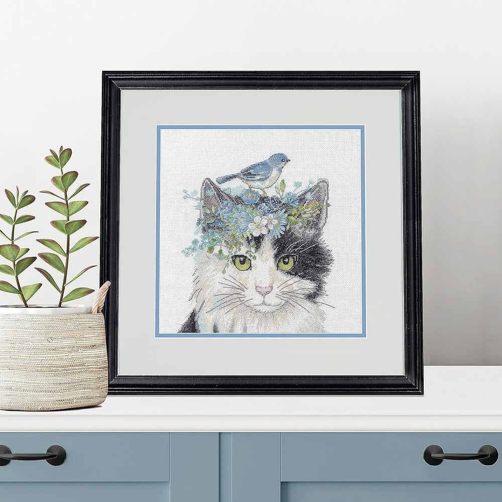 Floral Crown Cat - 70-35433 Dimensions - Cross Stitch Kit