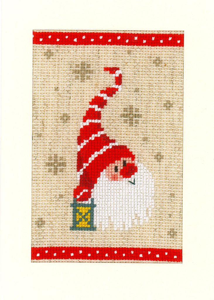 Greeting Cards: Christmas Gnomes - Vervaco Cross Stitch Kit