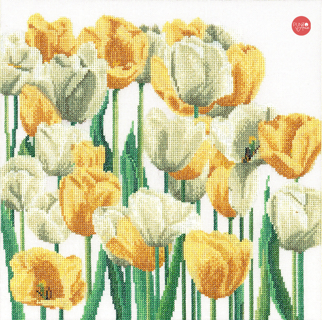 3065A Tulipanes - Thea Gouverneur - Kit de Punto de Cruz
