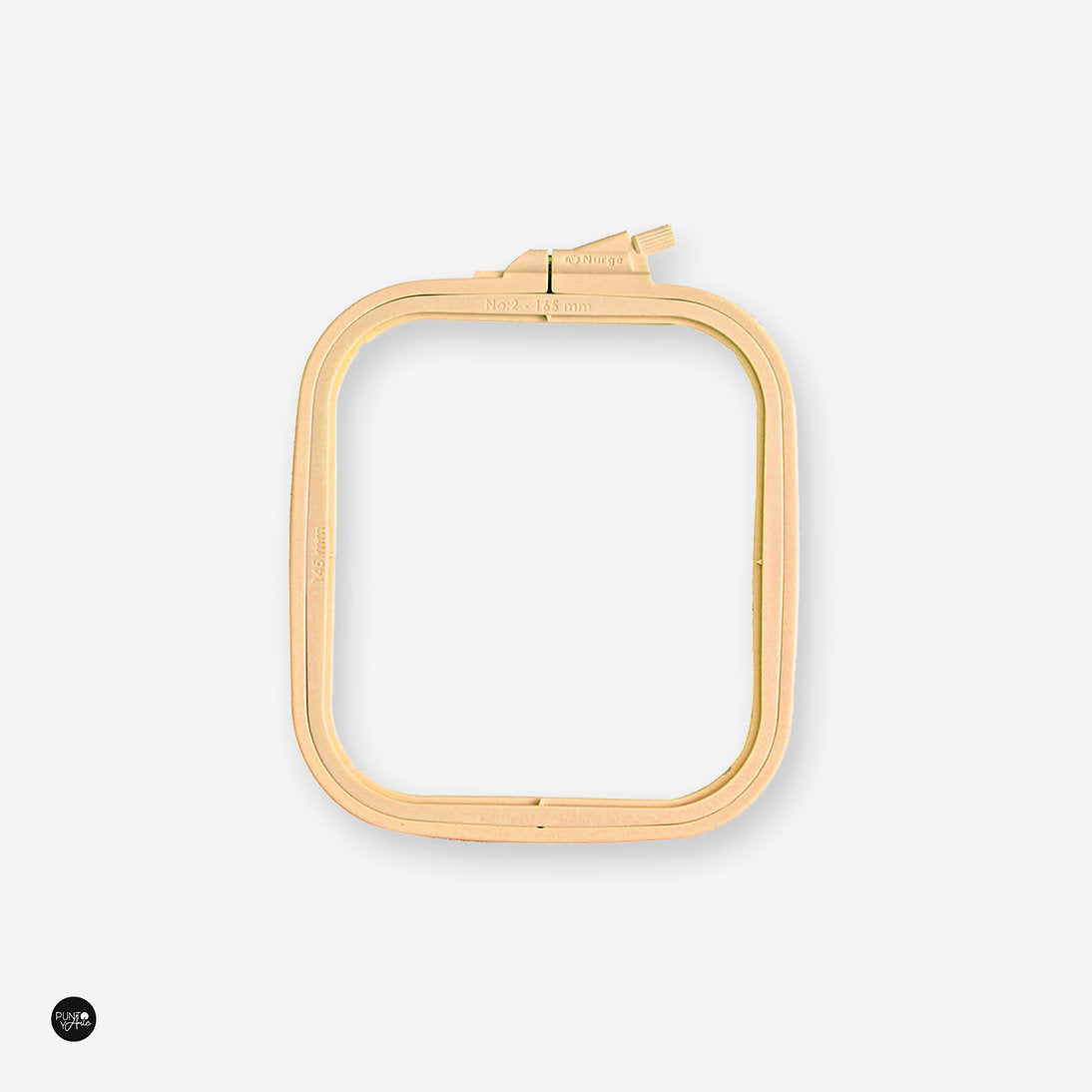 Nurge Beige Square Frame: Elegance and Precision in Every Stitch