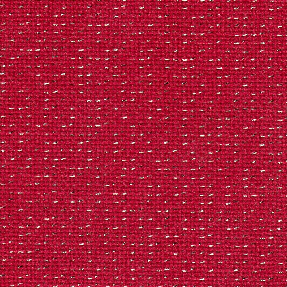 3256/9089 Tissu Bellana 20 ct. ZWEIGART Coloris Rouge 2% fil métallisé