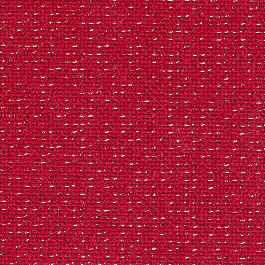 3256/9089 Tissu Bellana 20 ct. ZWEIGART Coloris Rouge 2% fil métallisé