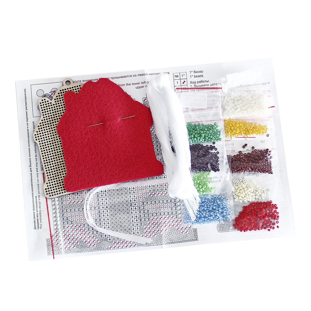 Maison confortable. Boule de Noël - SO-072 MP Studia - Kit avec perle