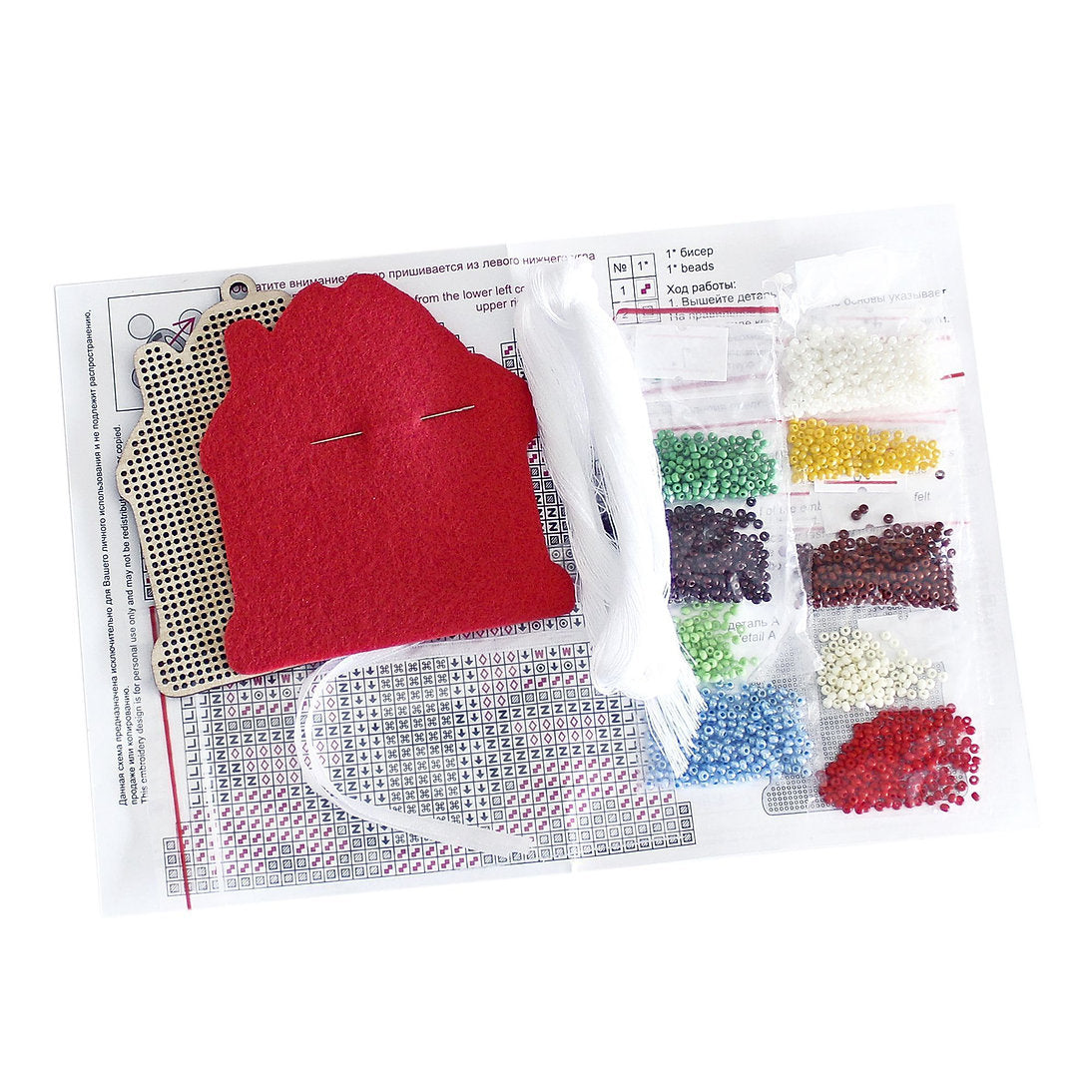 Maison confortable. Boule de Noël - SO-072 MP Studia - Kit avec perle
