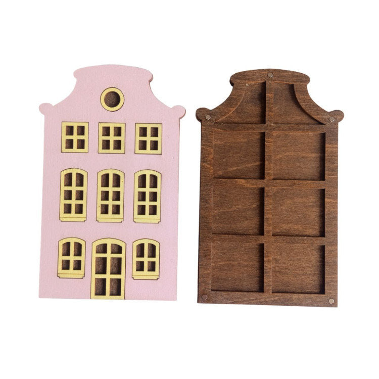 Maison rose. Organisateur pour perles et perles par Wizardi KF027/60