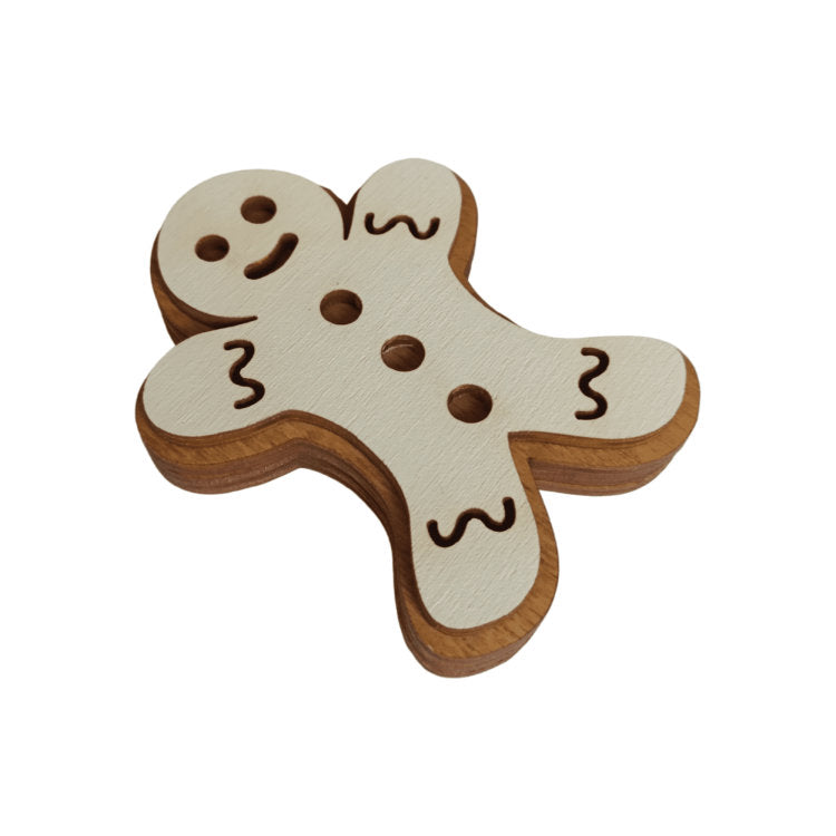 Galleta. Estuche para agujas de madera con imán de Wizardi KF056/77