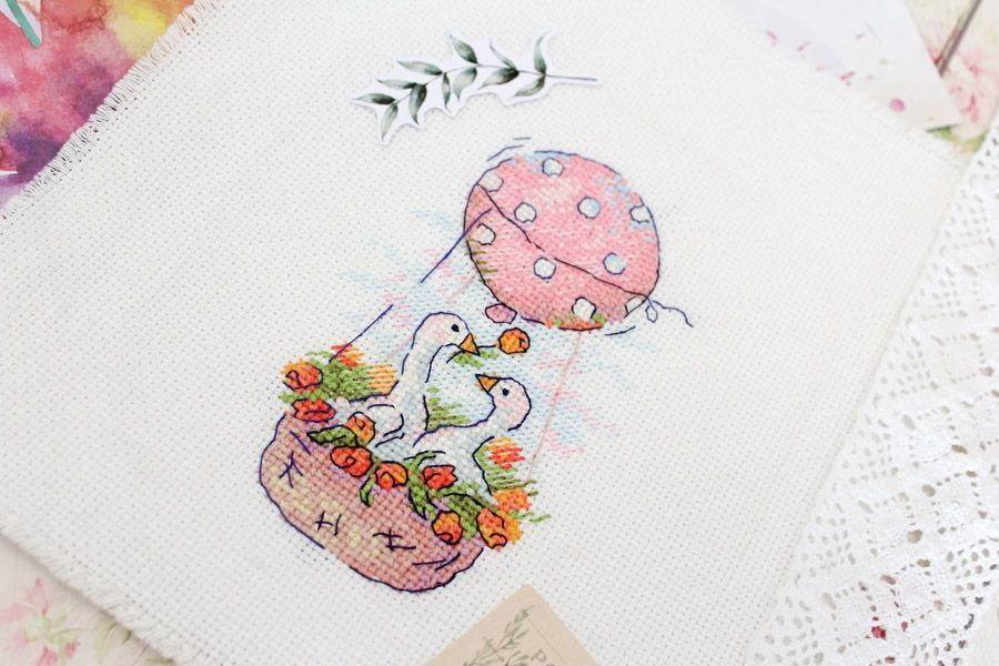 Vol romantique - SM-735 MP Studio - Kit de point de croix