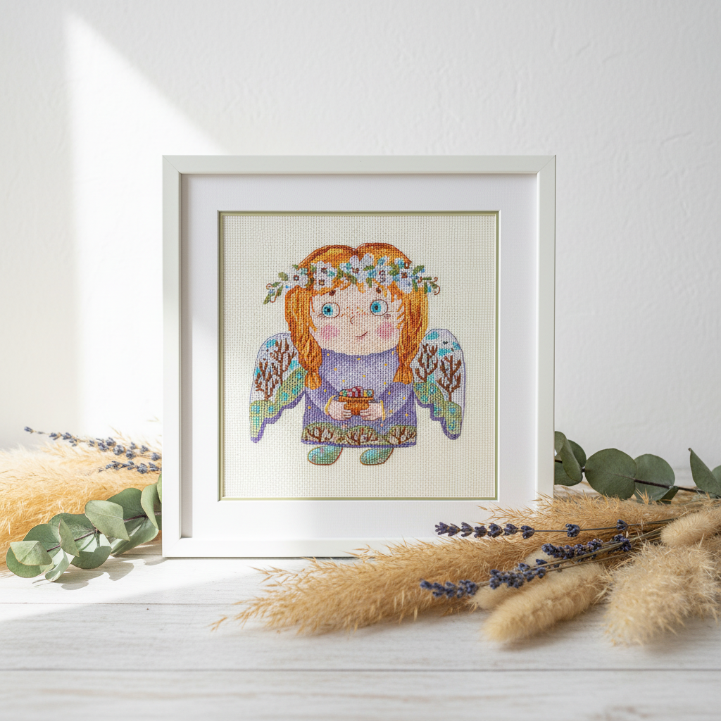 Kit de punto de cruz. Spring Angel - 1544 OVEN
