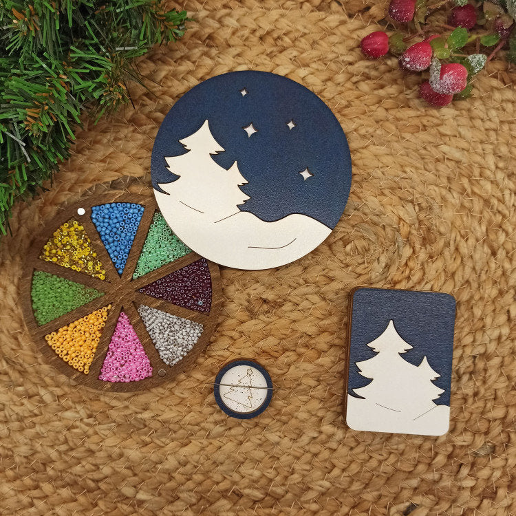 Winter forest. Organizador para perlas y abalorios de Wizardi KF027/72