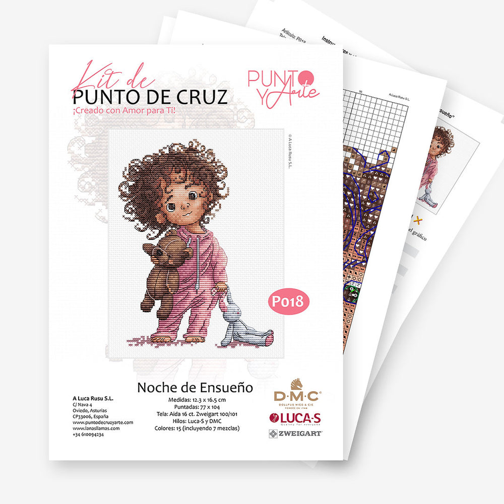 Nuit de rêve - Kit de point de croix et d'art P018