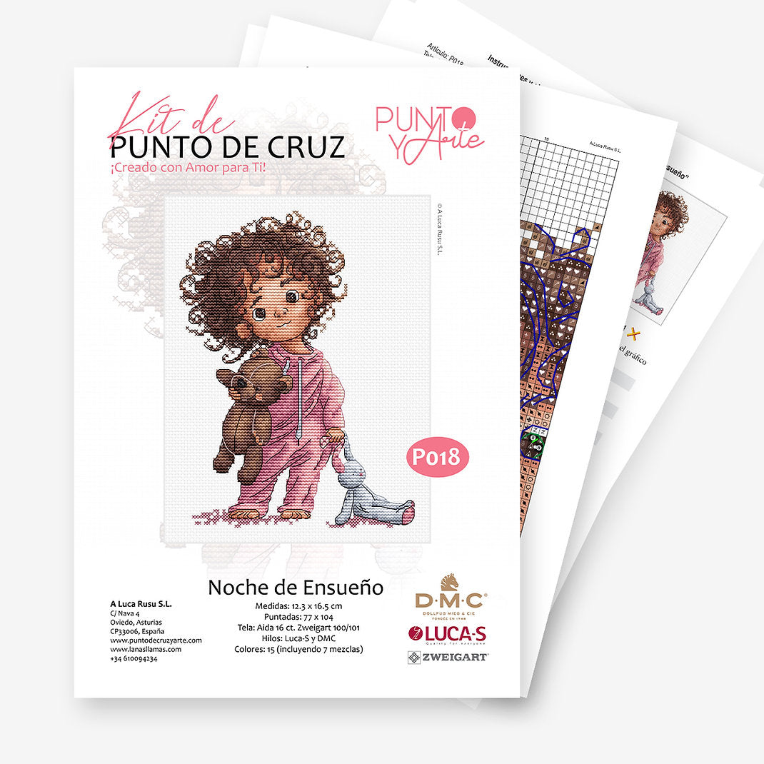 Nuit de rêve - Kit de point de croix et d'art P018