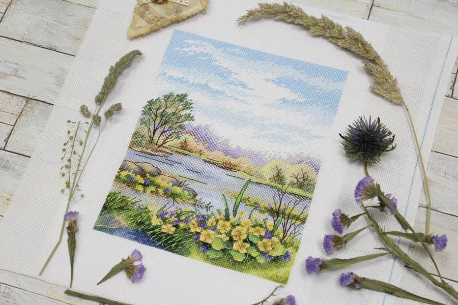 Kit de Punto de Cruz 'Forest Pond' - SNV-833 MP Studia