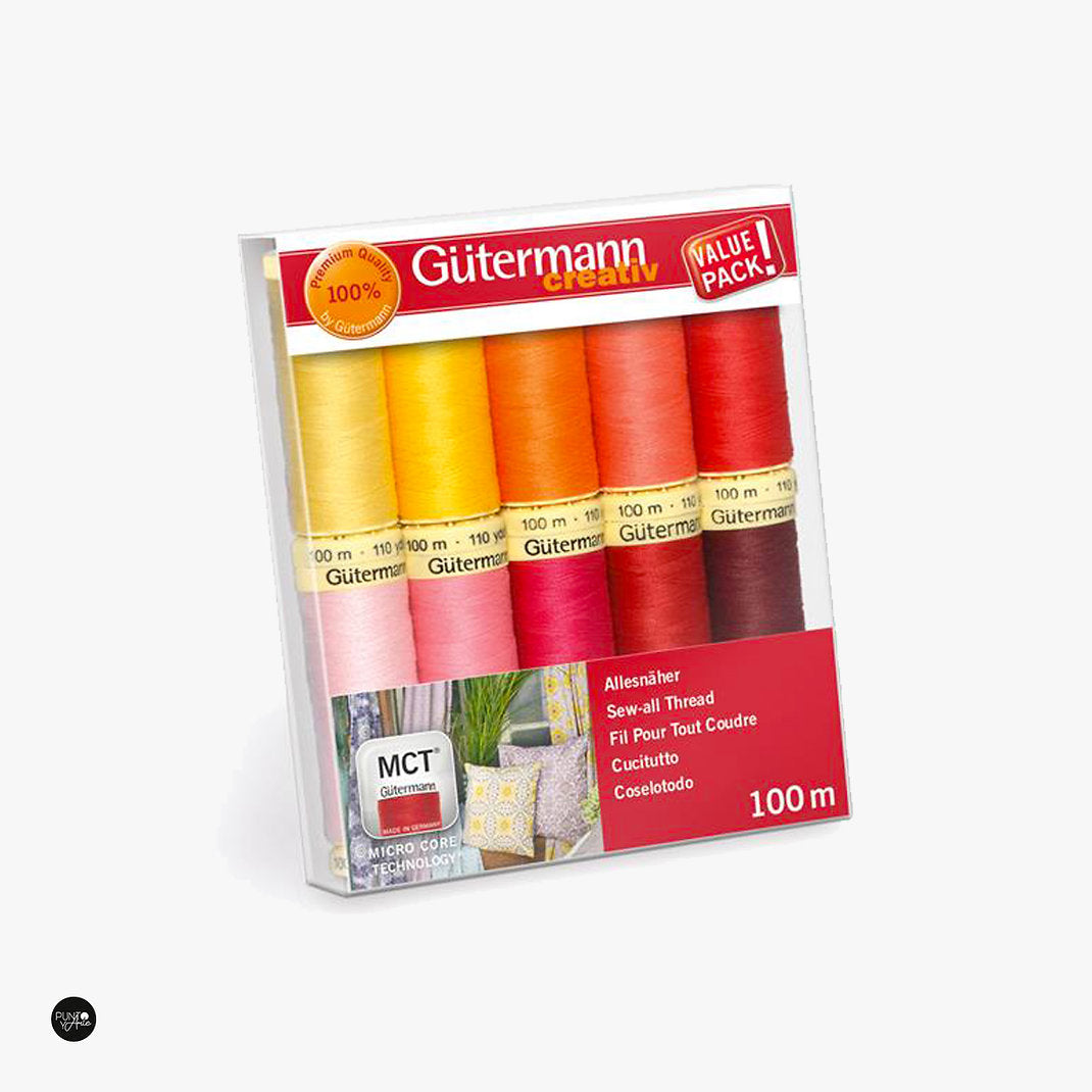 Set de Hilos de Coser Coselotodo de 100m Rosa-Rojo Gütermann 734006-4