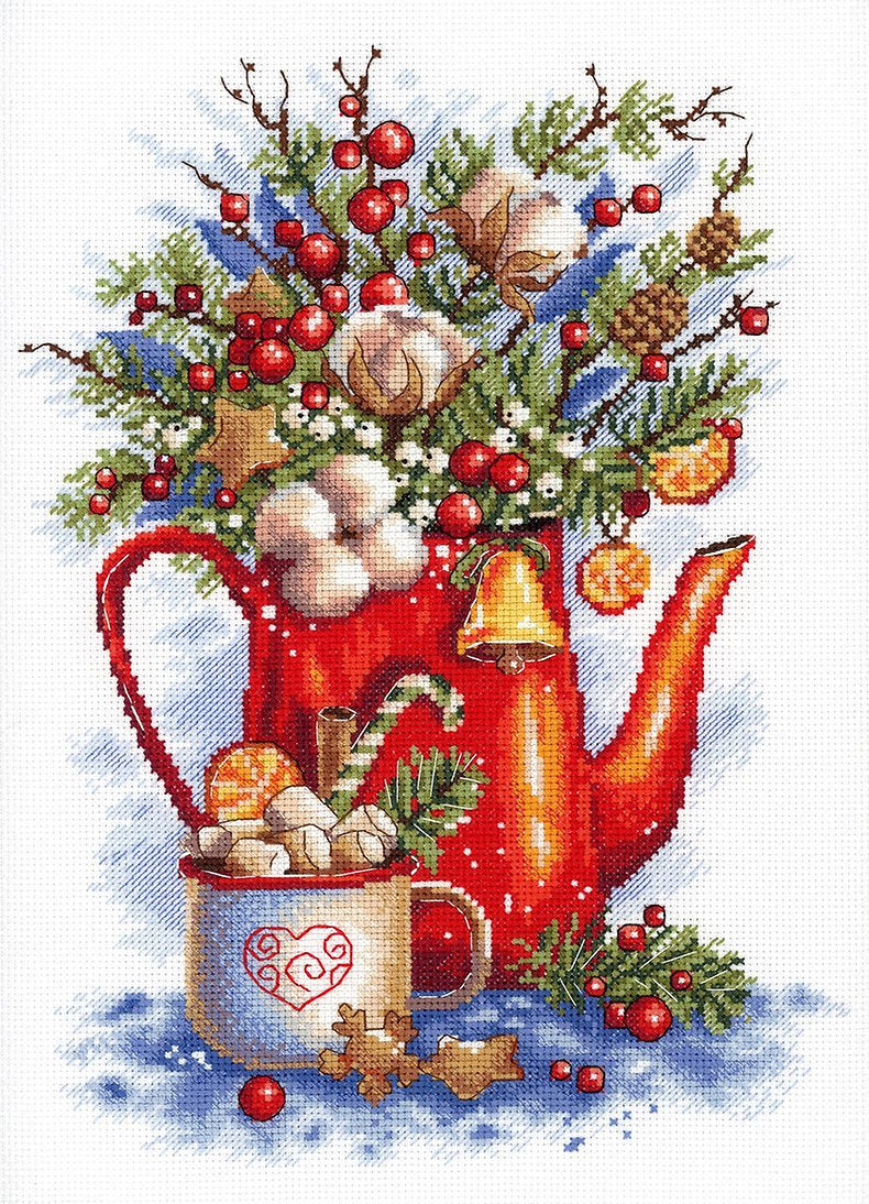 Festive tea party MP Studia SNV-844 Kit de punto de cruz