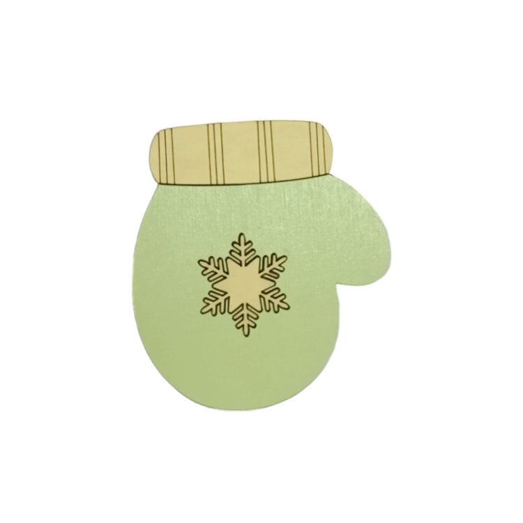 Guante Verde. Estuche para agujas de madera con imán de Wizardi KF056/82