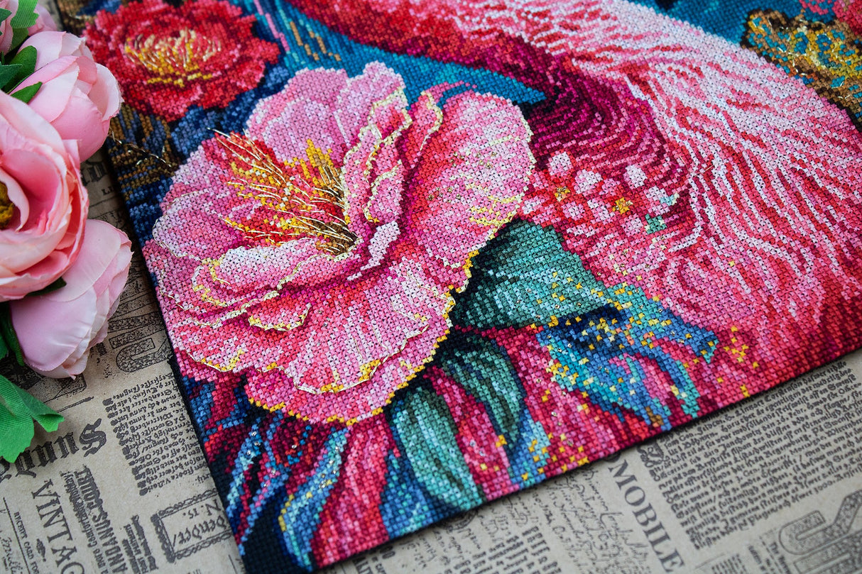 Cross Stitch Kit - Fantastical Flamingo - BU5036 Luca-S Gold