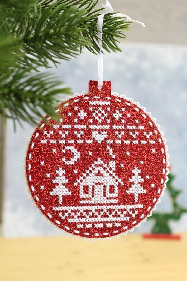 Christmas ball. House in the forest - ST-1021 MP Studio - Cross stitch kit