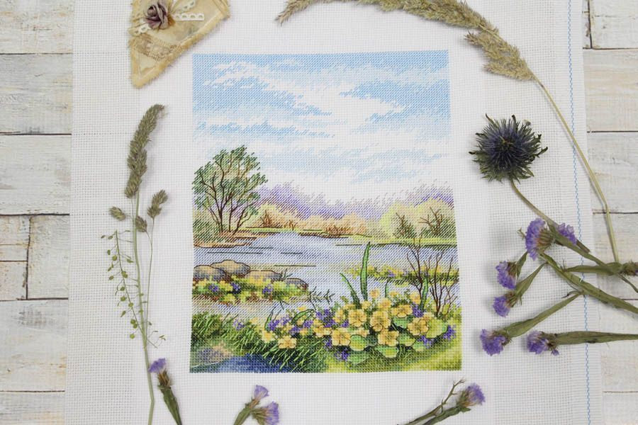 Kit de Punto de Cruz 'Forest Pond' - SNV-833 MP Studia