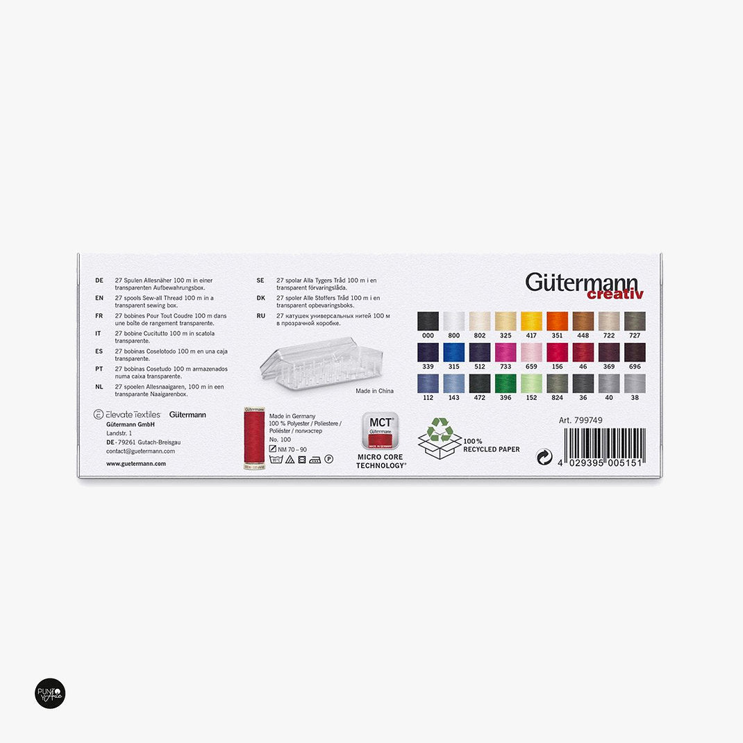 Caja con 27 Hilos Coselotodo Gütermann 799749