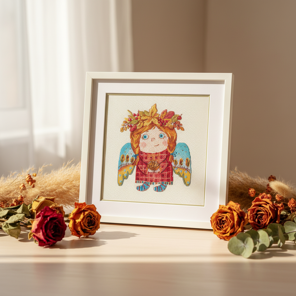 Cross stitch kit. Autumn Angel - 1546 OVEN
