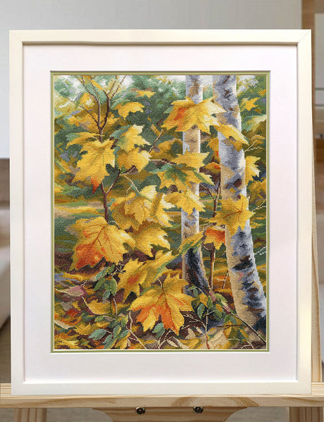 Kit de punto de cruz. Golden Maple Leaves - 1559 OVEN