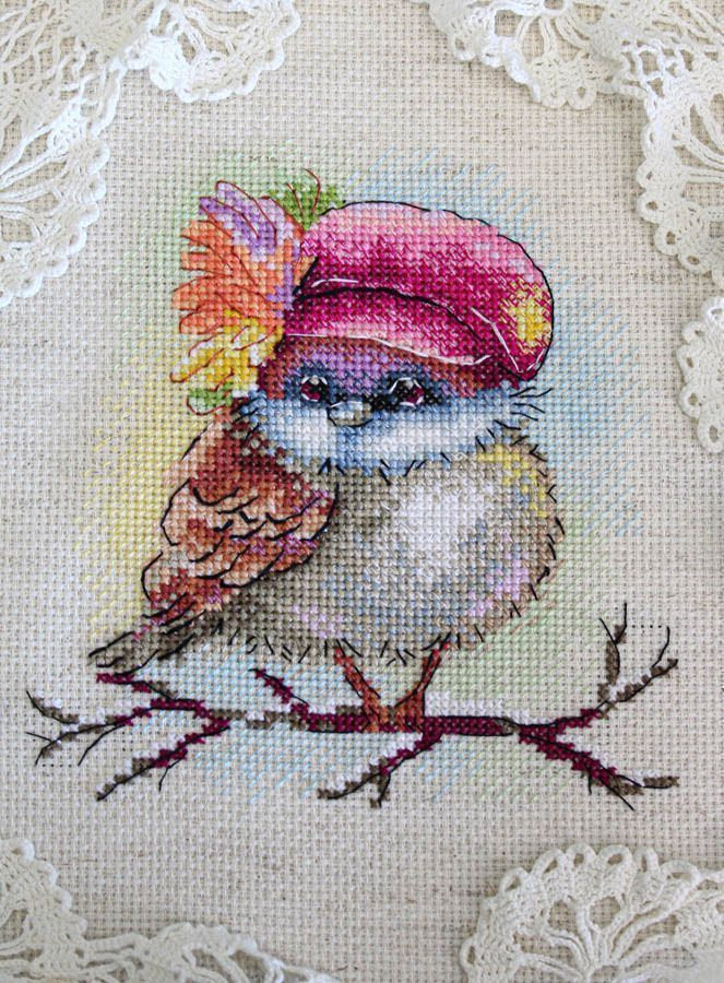 Kit de Punto de Cruz 'Stylish sparrow' - SM-732 MP Studia