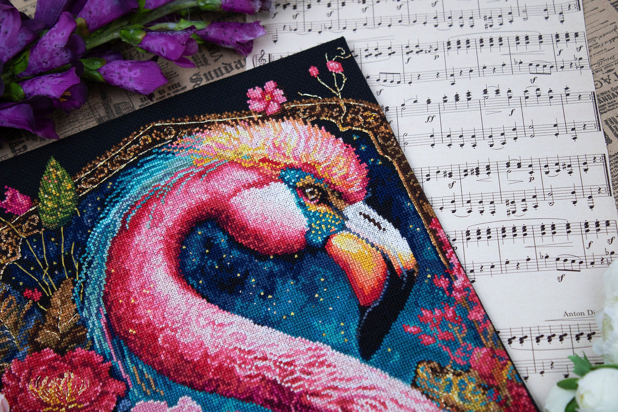 Cross Stitch Kit - Fantastical Flamingo - BU5036 Luca-S Gold
