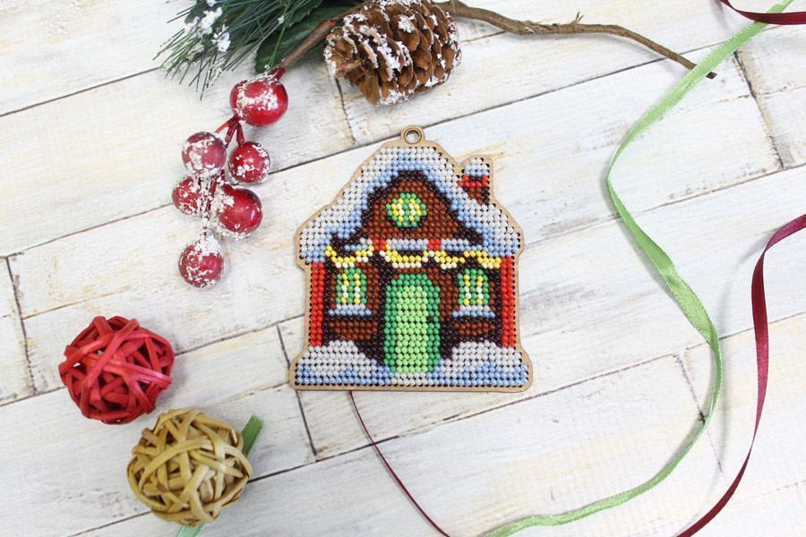 Maison confortable. Boule de Noël - SO-072 MP Studia - Kit avec perle