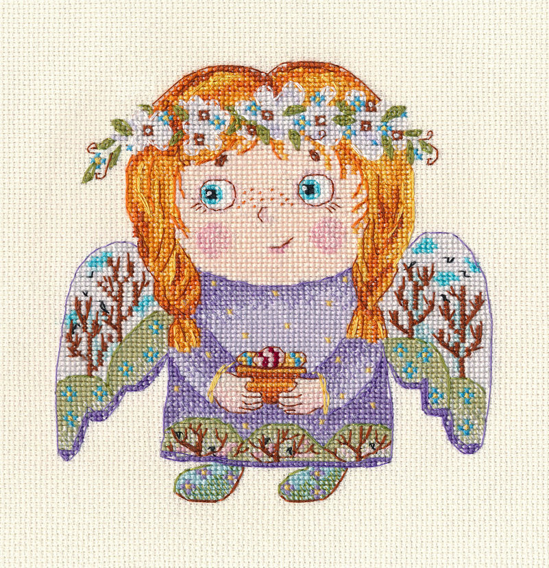 Kit de punto de cruz. Spring Angel - 1544 OVEN