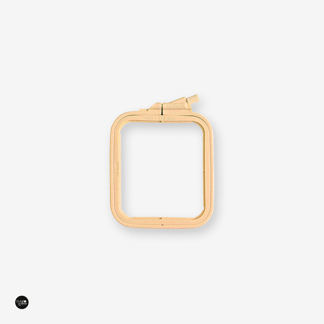 Nurge Beige Square Frame: Elegance and Precision in Every Stitch
