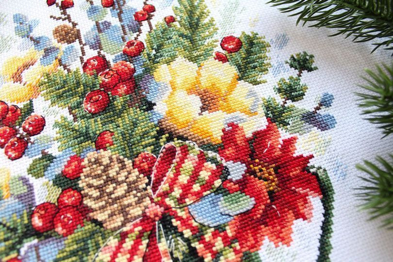 Kit de broderie au point de croix MP Studia SNV-825 - Bouquet exquis