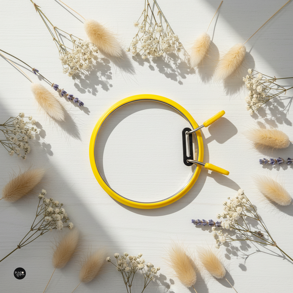 Cerceau flexible Nurge 160 en jaune : illuminez vos projets de broderie avec facilité et précision