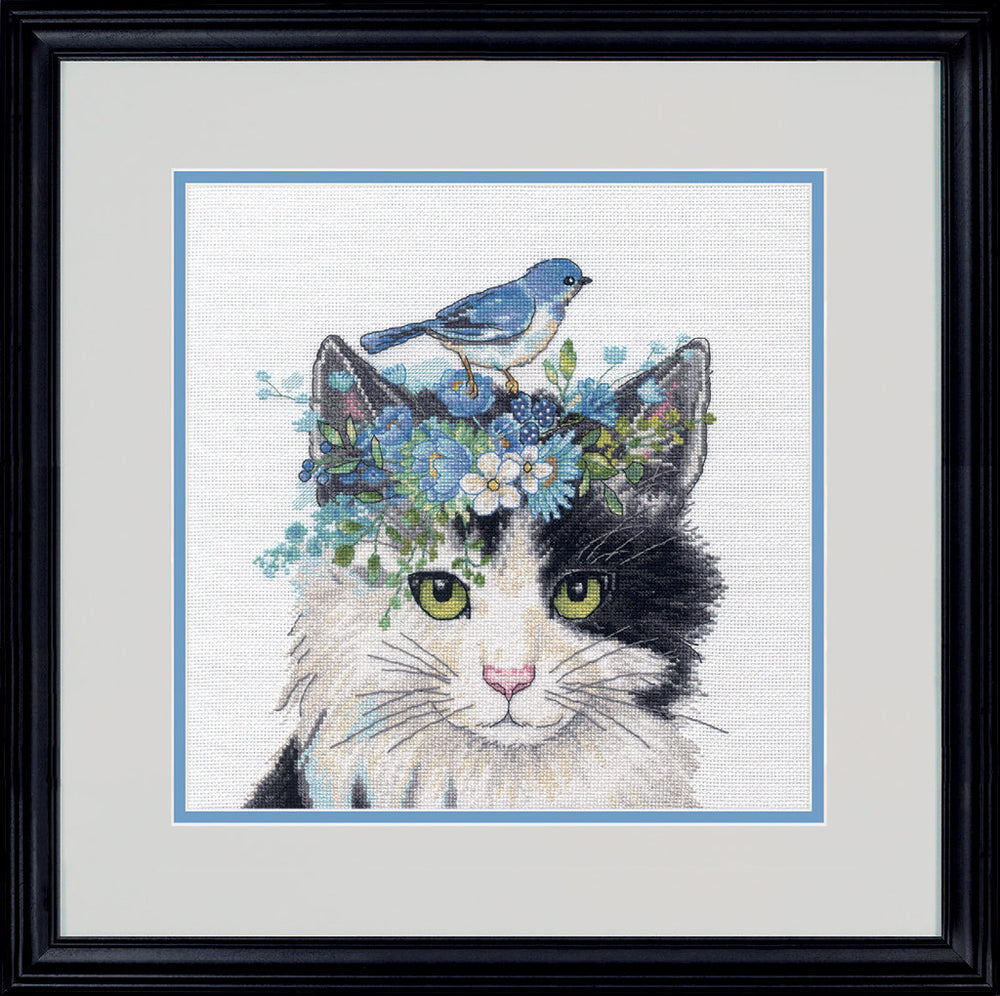 Floral Crown Cat - 70-35433 Dimensions - Cross Stitch Kit