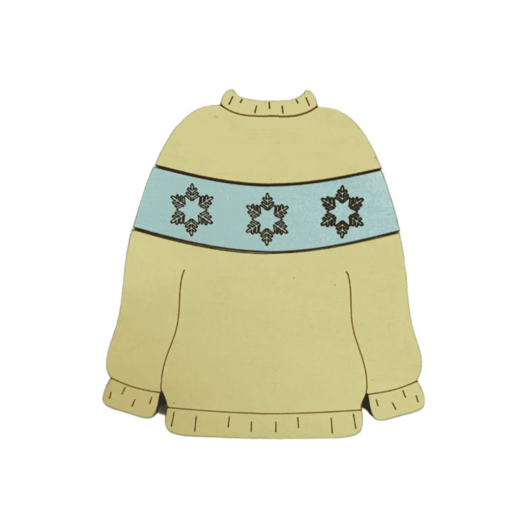 Yellow sweater. Estuche para agujas de madera con imán de Wizardi KF056/80