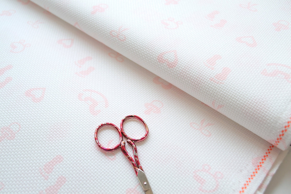 AIDA fabric 3706/4249 in Baby Pink 14 count. - ZWEIGART: Softness and Elegance in Cross Stitch