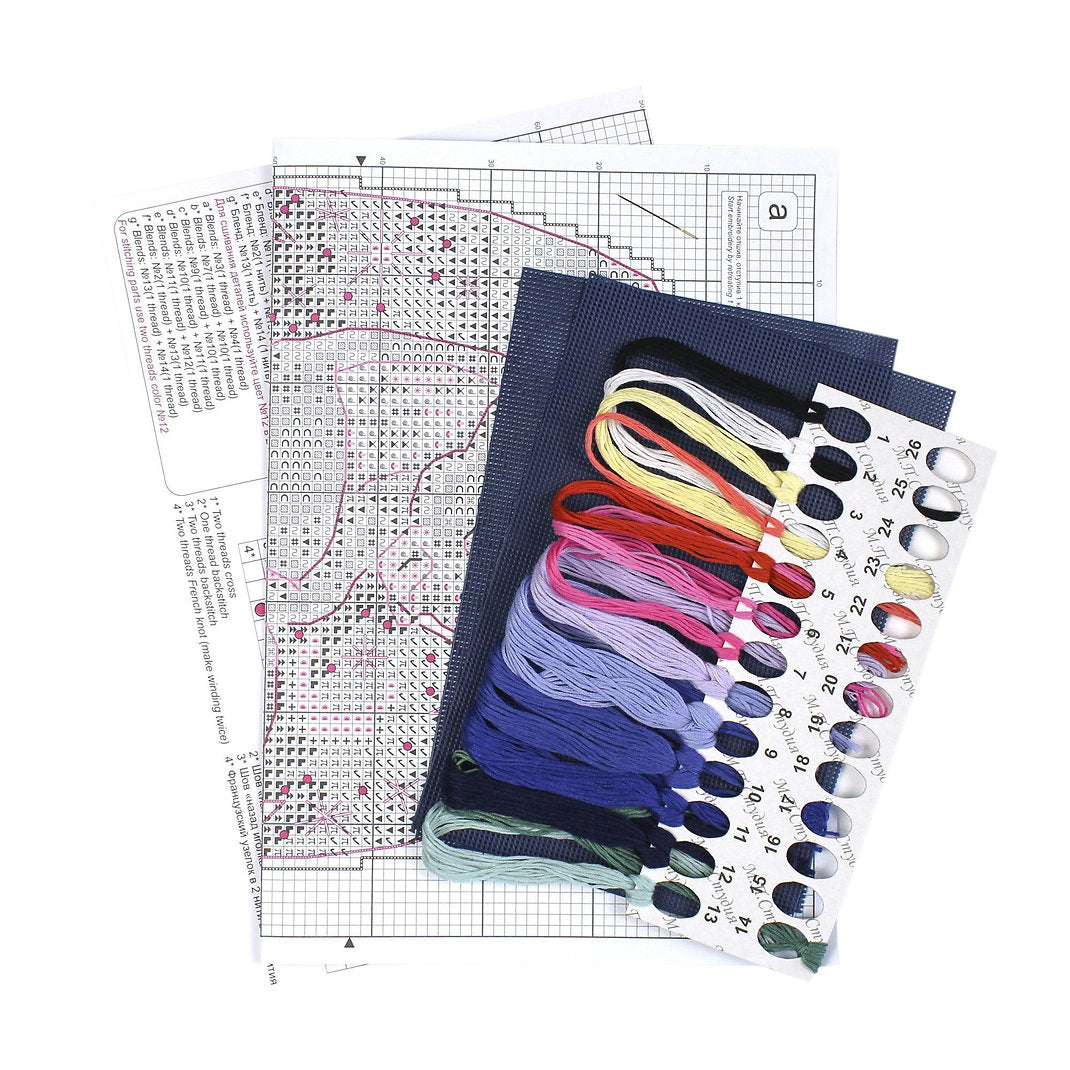 Kit de Punto de Cruz. Dragón de la Luna - MP Studia SR-891