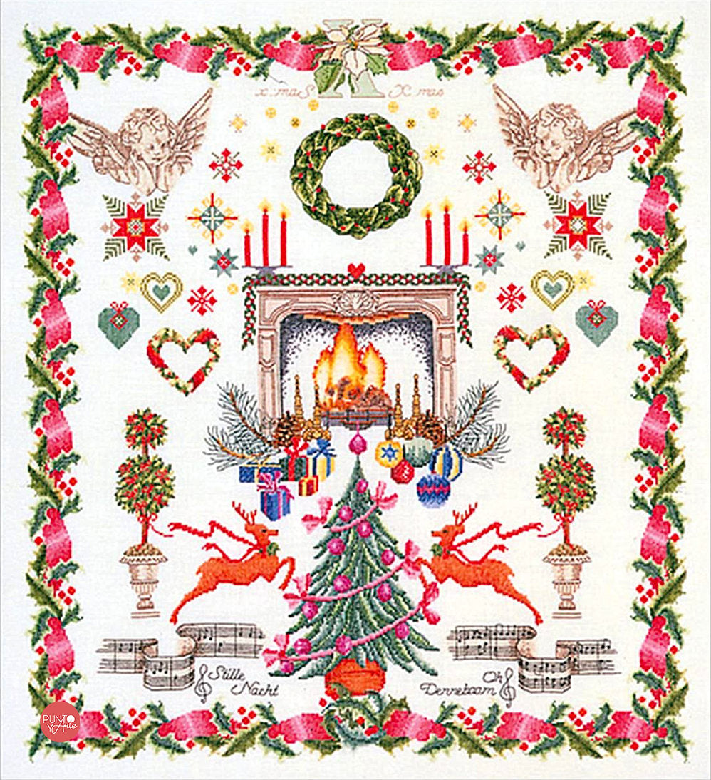 2077A Diseño de Navidad - Thea Gouverneur - Kit de Punto de Cruz