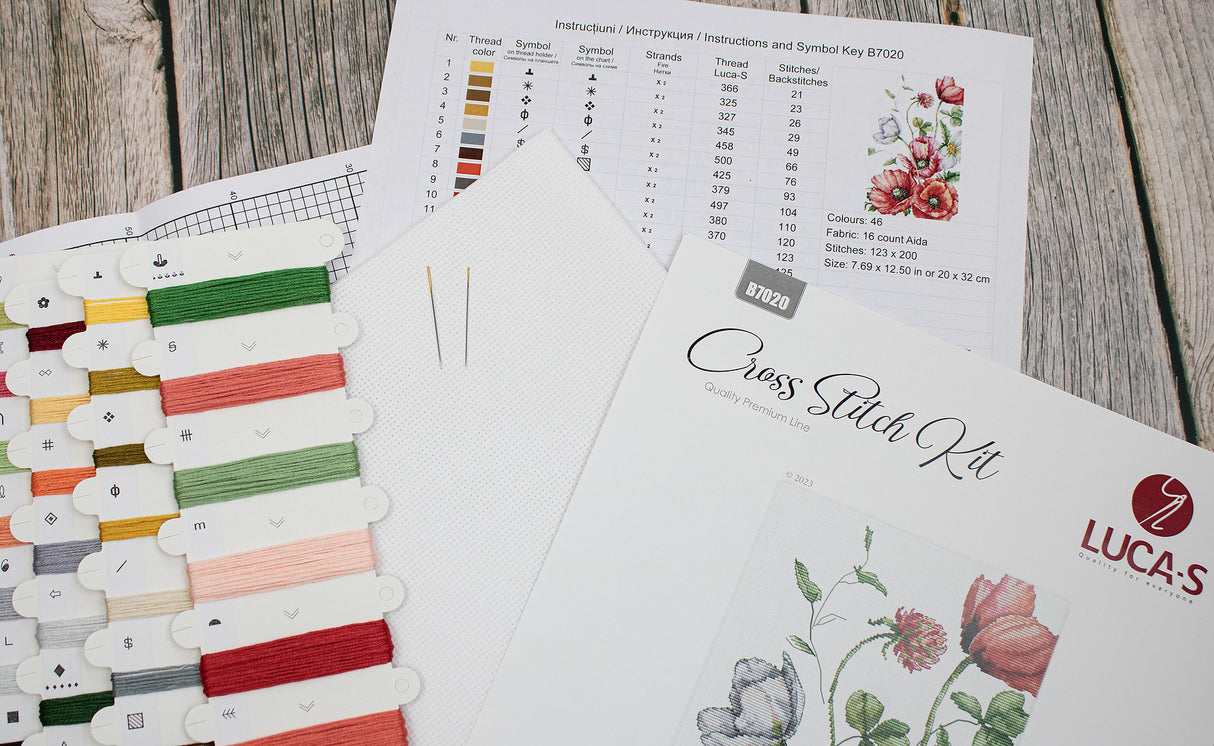 Kit de Punto de Cruz - The Field Poppies - B7020 Luca-S