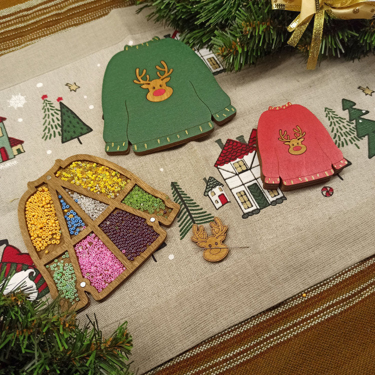 Christmas sweater. Organizador para perlas y abalorios de Wizardi KF027/81