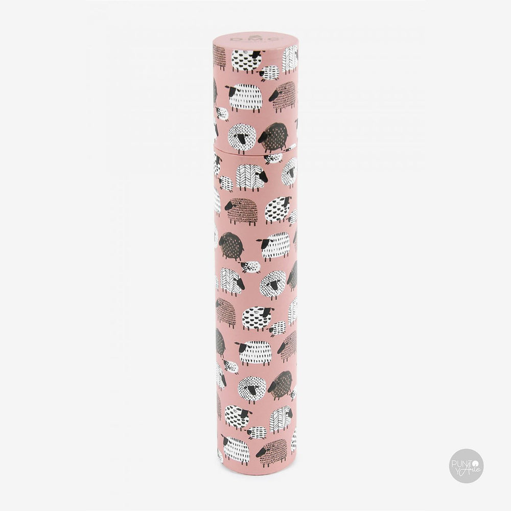 Estuche Tubular para Agujas de Tricot Sheep de DMC - Rosa