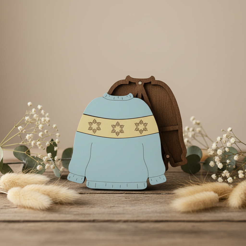 Blue sweater. Organizer for pearls and beads by Wizardi KF027/80