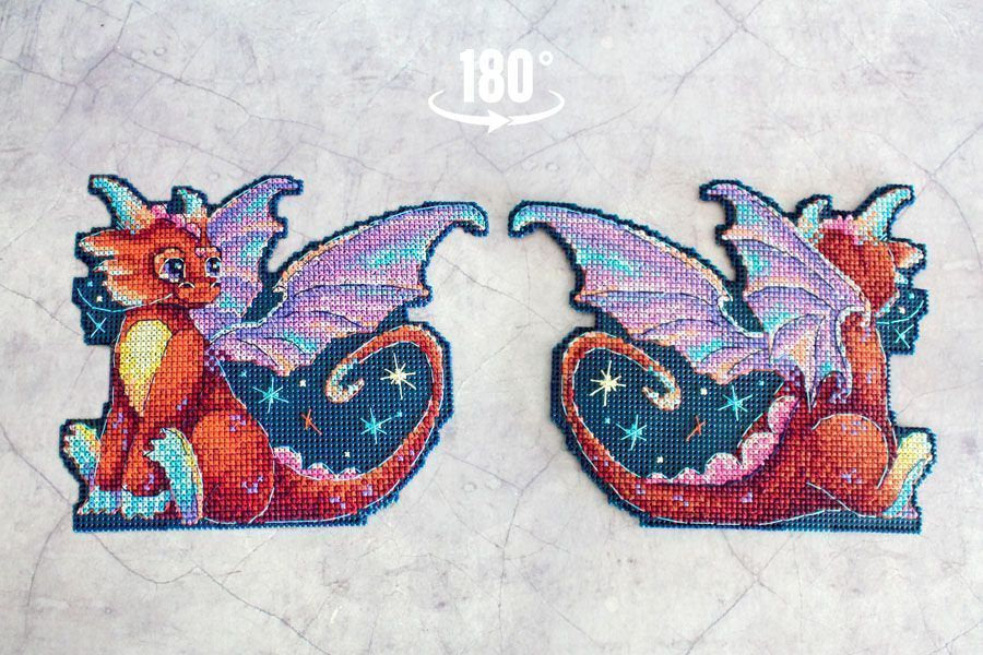 Cross Stitch Kit. Midnight Dragon - MP Studio SR-889