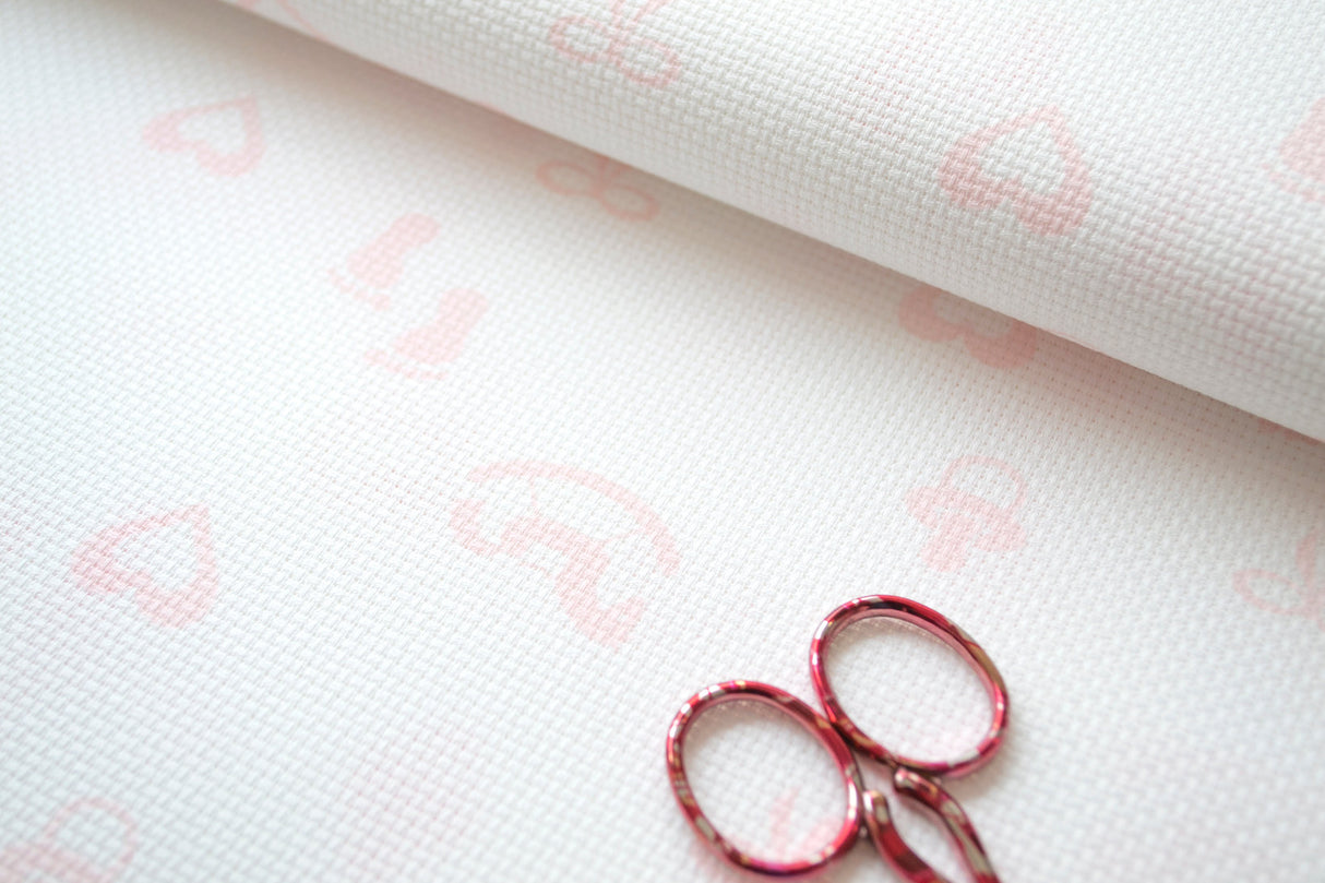 AIDA fabric 3706/4249 in Baby Pink 14 count. - ZWEIGART: Softness and Elegance in Cross Stitch