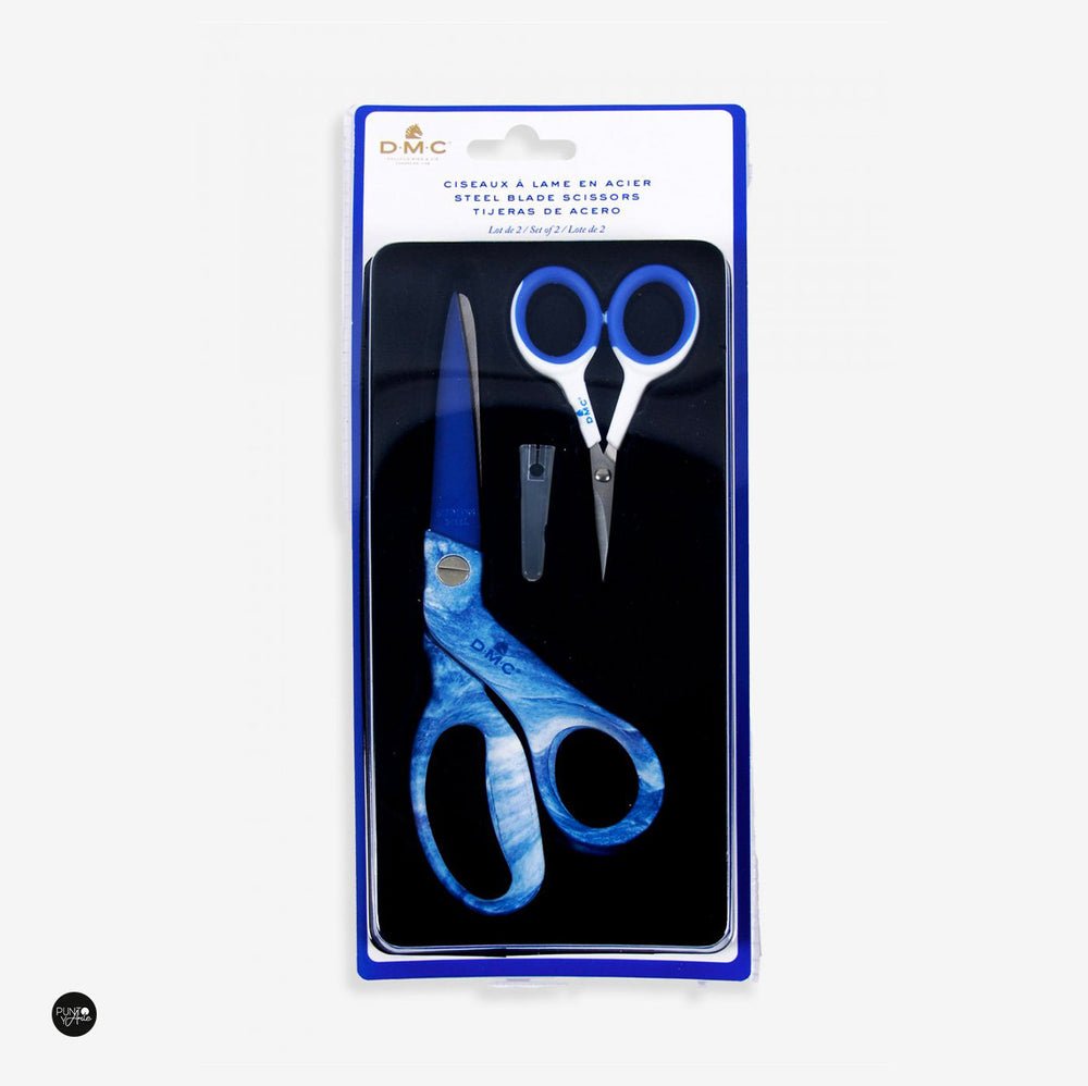 Lot de 2 ciseaux en acier DMC pour couture et broderie U1984