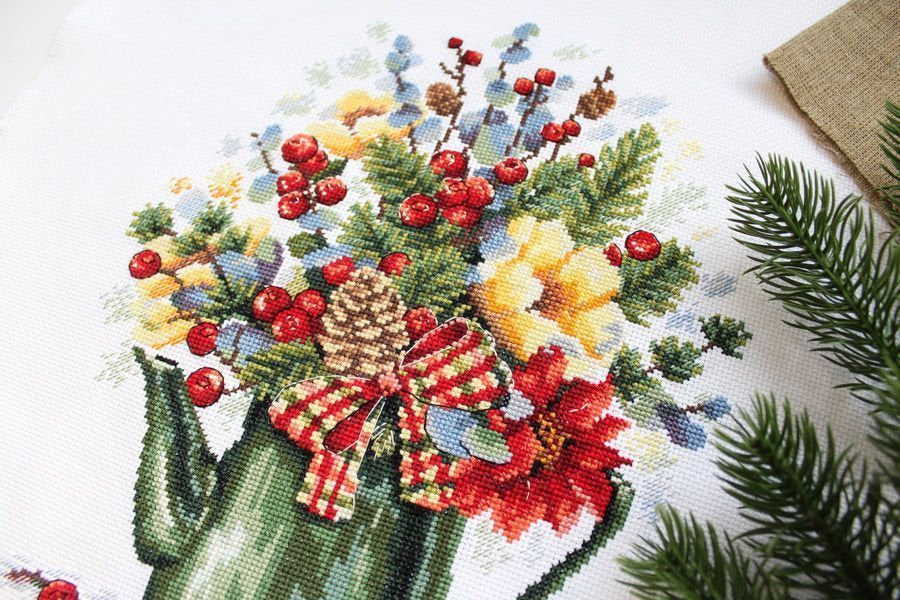 Kit de broderie au point de croix MP Studia SNV-825 - Bouquet exquis