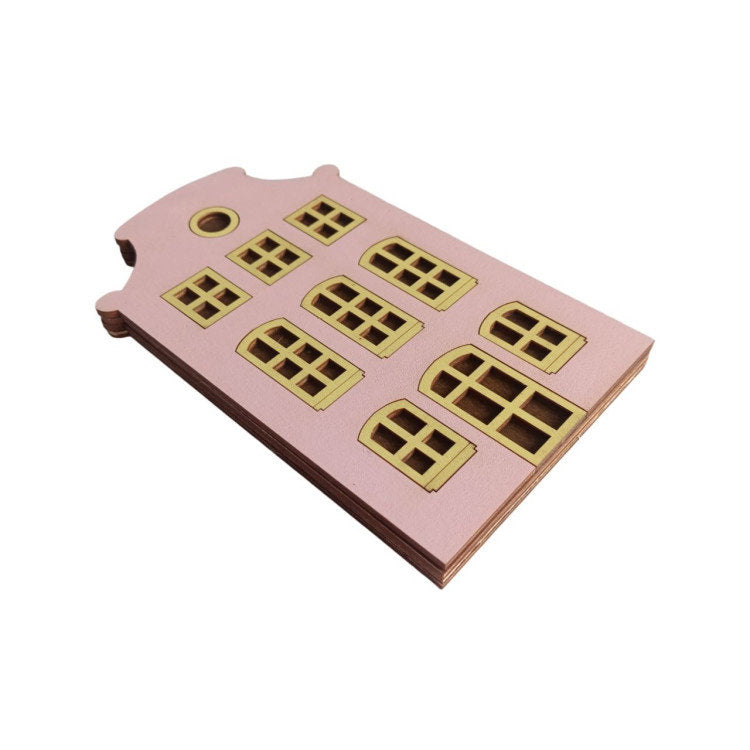 Maison rose. Organisateur pour perles et perles par Wizardi KF027/60