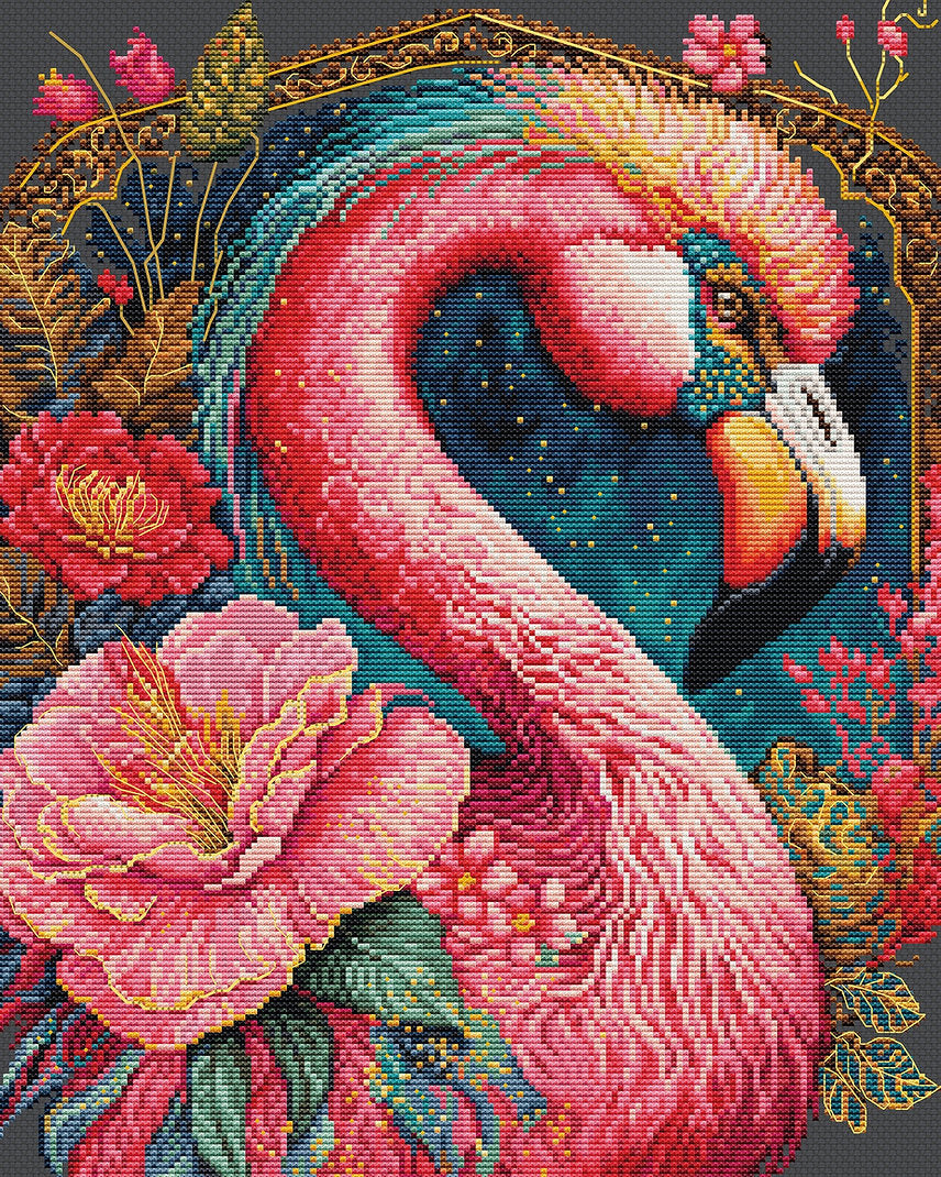 Cross Stitch Kit - Fantastical Flamingo - BU5036 Luca-S Gold