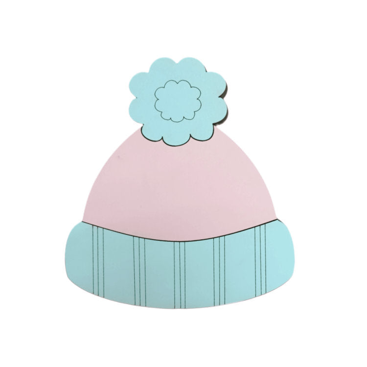 Gorro Azul. Estuche para agujas de madera con imán de Wizardi KF056/84