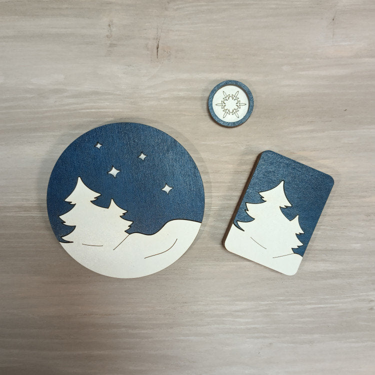 Winter forest. Organizador para perlas y abalorios de Wizardi KF027/72
