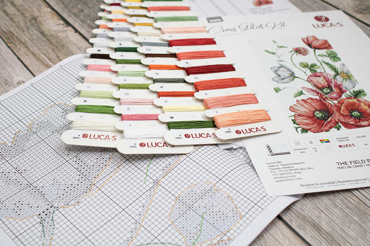 Kit de Punto de Cruz - The Field Poppies - B7020 Luca-S